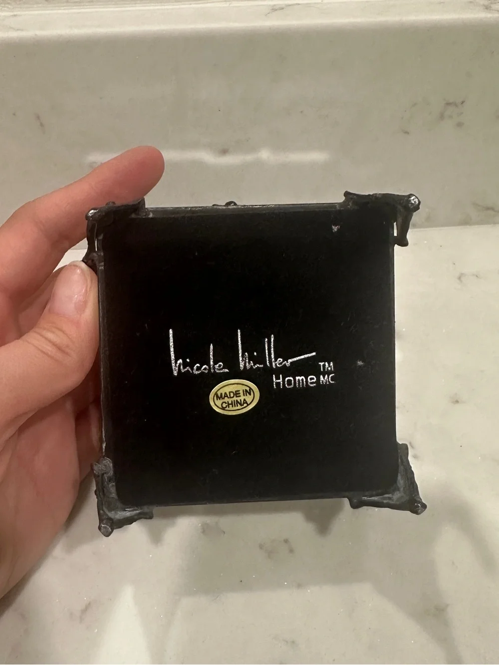 Nicole Miller Black Decorative Trinket Box Base